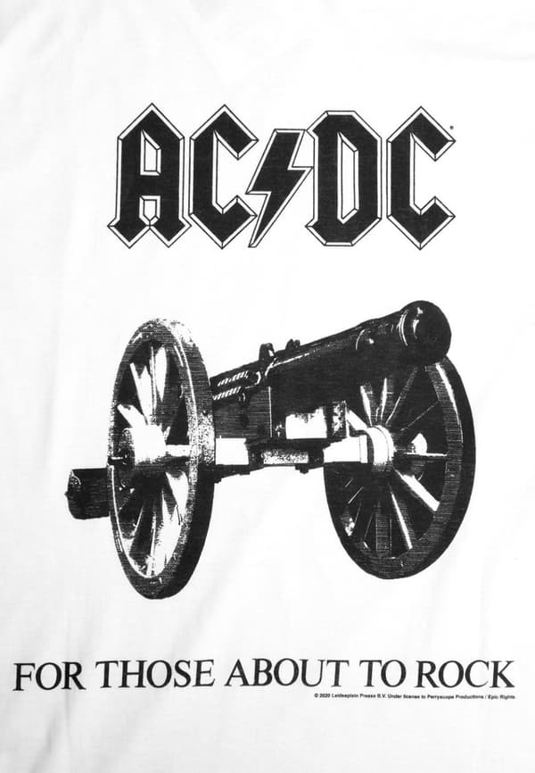 AC/DC  For Those about to rock  white T-Paita