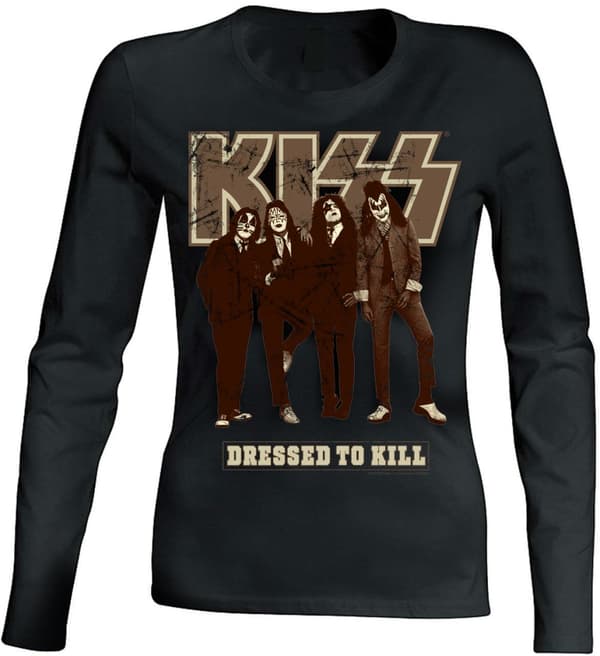Kiss -  Dressed to Kill women longsleeve t-shirt Sort Small