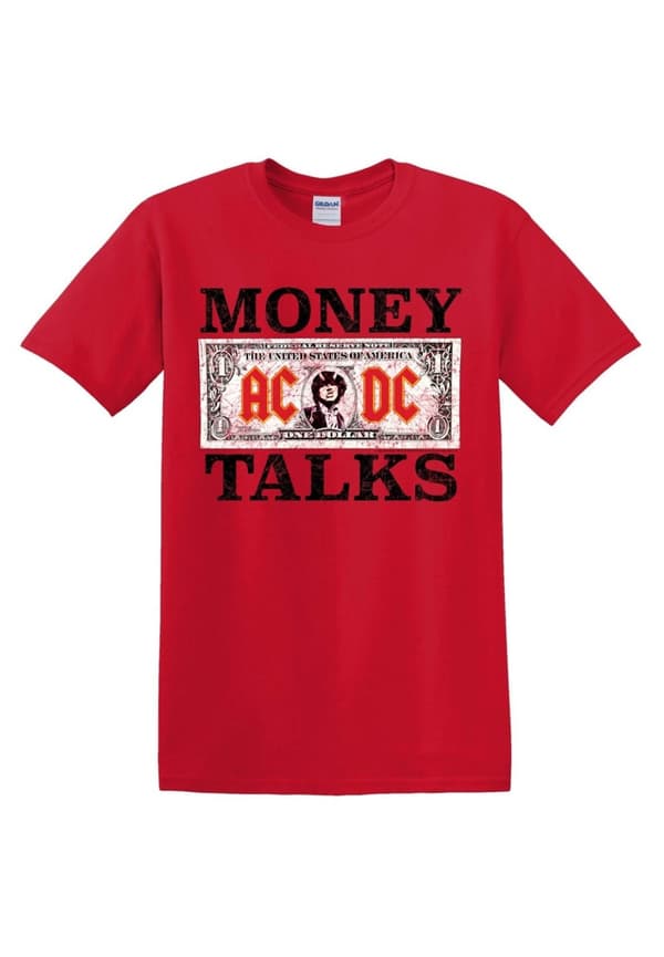 AC/DC Money Talks mens t-shirt Red Rød Ex Large