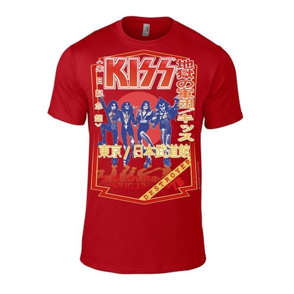 Kiss - Destroyer T-Paita Punainen Ex Large