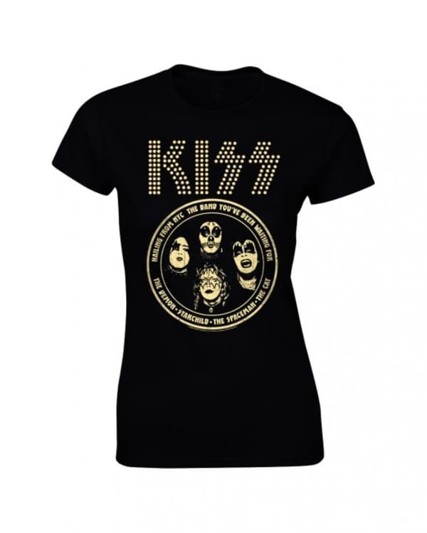 Kiss - Band  Ladies T-Shirt Svart Medium