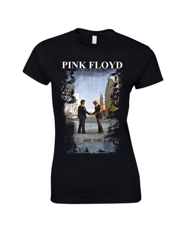 Pink Floyd - Burning Man Ladies T-Shirt (lady) T-Shirt, Kvinder Sort Ex Large
