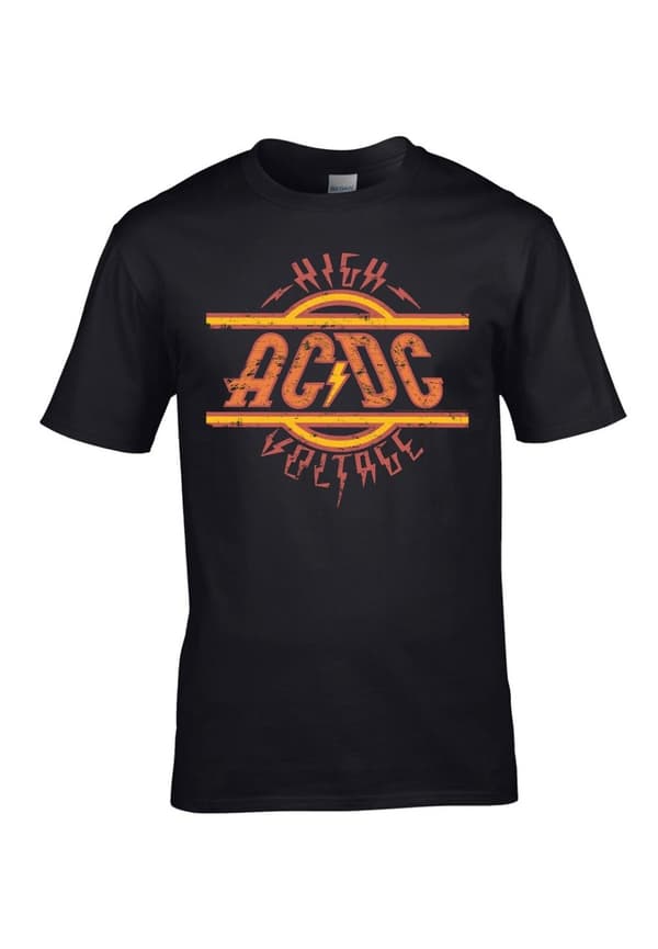 AC/DC High Voltage Musta T-Paita