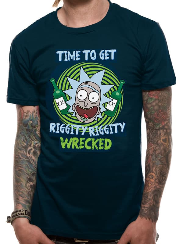 RICK AND MORTY - RIGGITY RIGGITY WRECKED (UNISEX) T-Paita