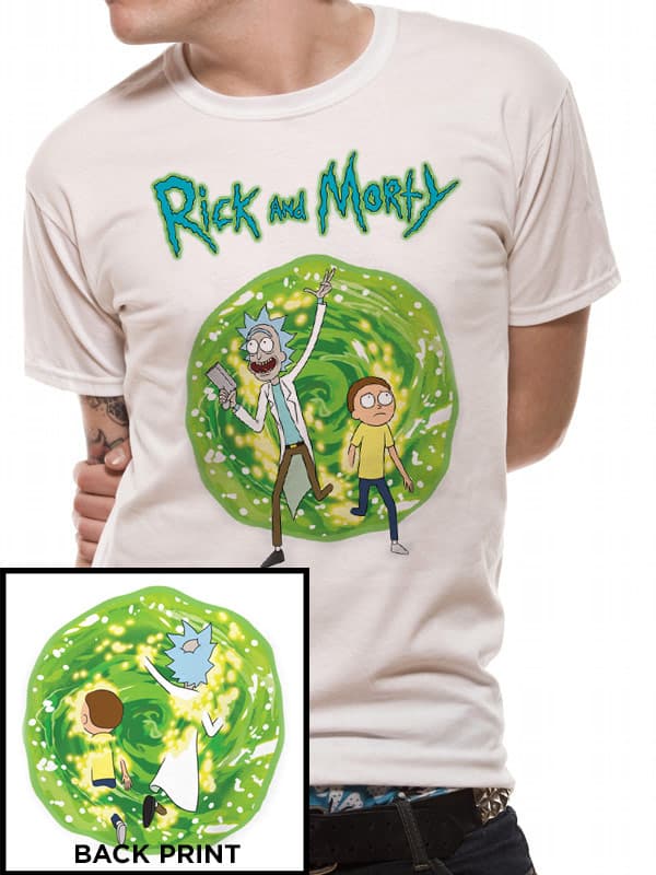 RICK AND MORTY - PORTAL (FRONT AND BACK PRINT) (UNISEX) T-Sk