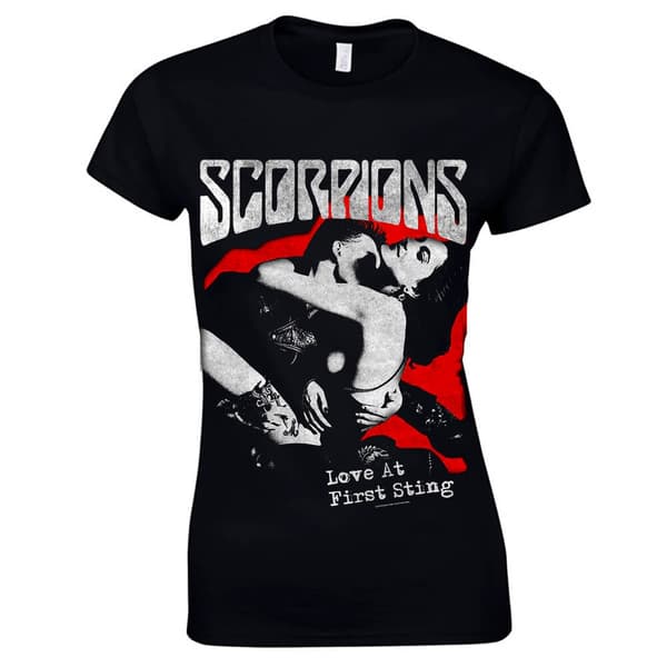 Scorpions - Love At First Sting  T-Shirt, Kvinder Sort Ex Large