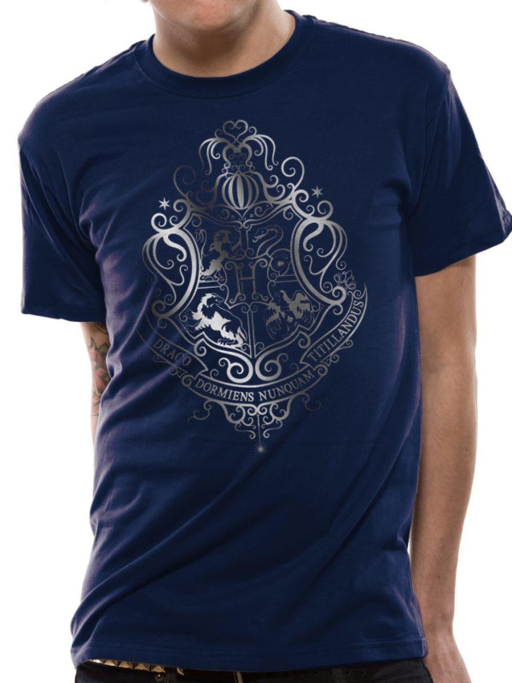 Harry Potter - Silver Foil Crest T-Shirt