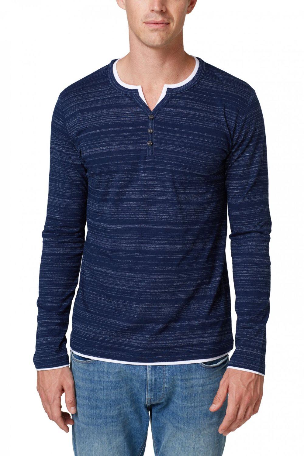 Esprit - L.Ä. T-shirt Henley 998EE2K822