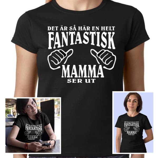 Mamma T-shirt & mugg paket -  Fantastisk Mamma ser ut