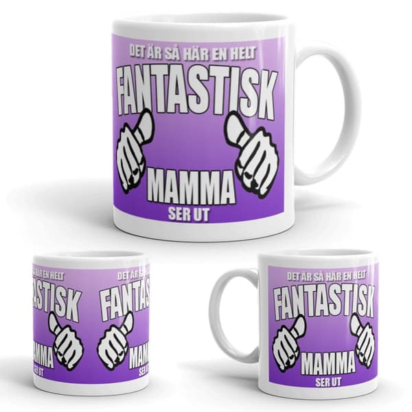 Mamma T-shirt & mugg paket -  Fantastisk Mamma ser ut