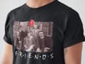 Miniatyrbild 2 av 9: Svart skräckfilm t-shirt Pennywise Jason Jigsaw & friends horror