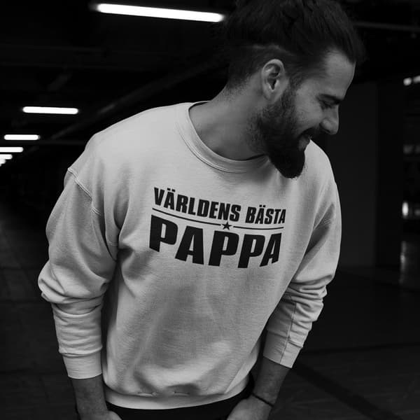 Världens Bästa Pappa sweatshirt tröja farsdag t-shirt