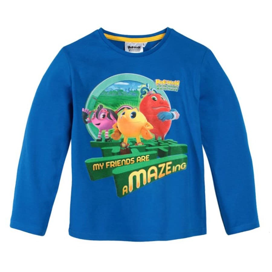 Pac-Man Blå långärmad T-shirt