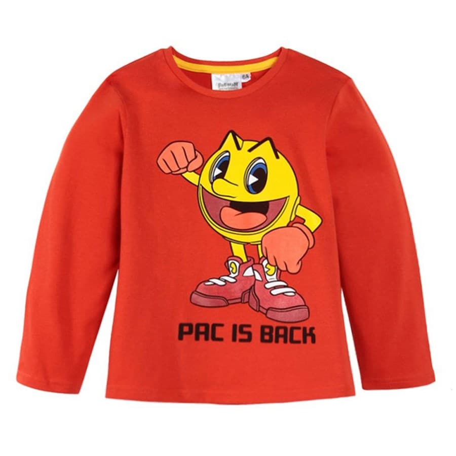 Pac-Man Röd långärmad T-shirt