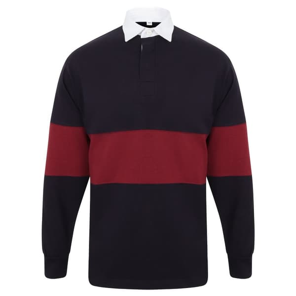 Front Row Adults Unisex Panelled Tag Free Rugby Shirt
