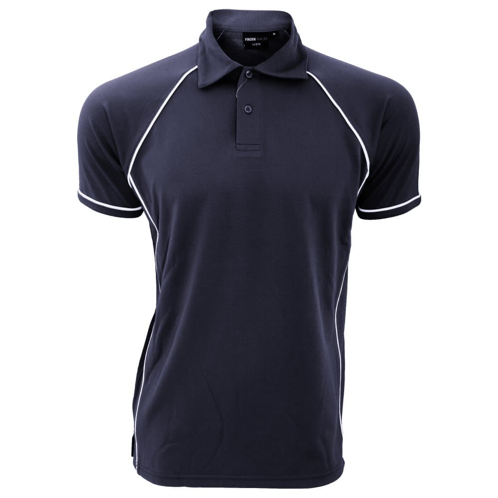Finden & Hales Mens Piped Performance Sports Polo Shirt
