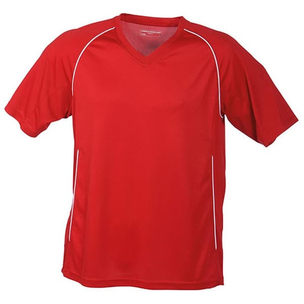 James and Nicholson Unisex Team Shirt Red/White S