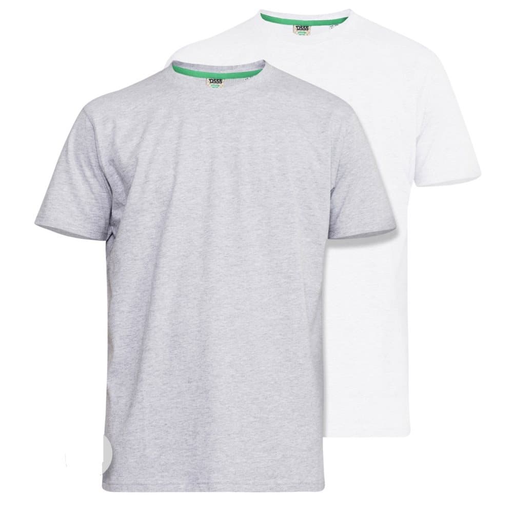 Duke Fenton Kingsize D555 Rundhals T-shirts för män (2 st.)