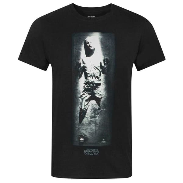 Star Wars Official Mens Han Solo Carbonite T-Shirt Black S