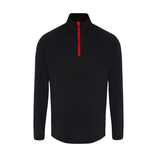TriDri Mens långärmad Performance Quarter Zip Top