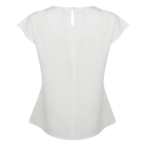 Henbury Womens/Ladies Pleat Front Short Sleeve Top