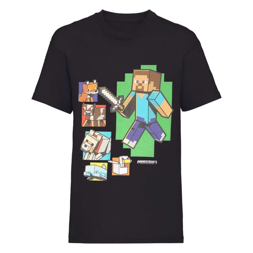 Minecraft Barn/Kids Steve och vänner T-Shirt