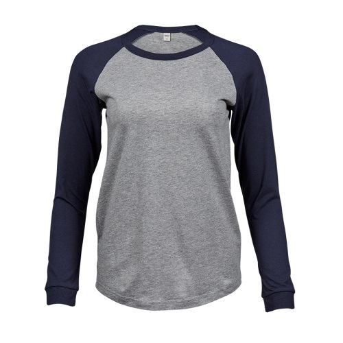 Bild av Tee Jays Långärmad baseboll-T-shirt för damer / damer