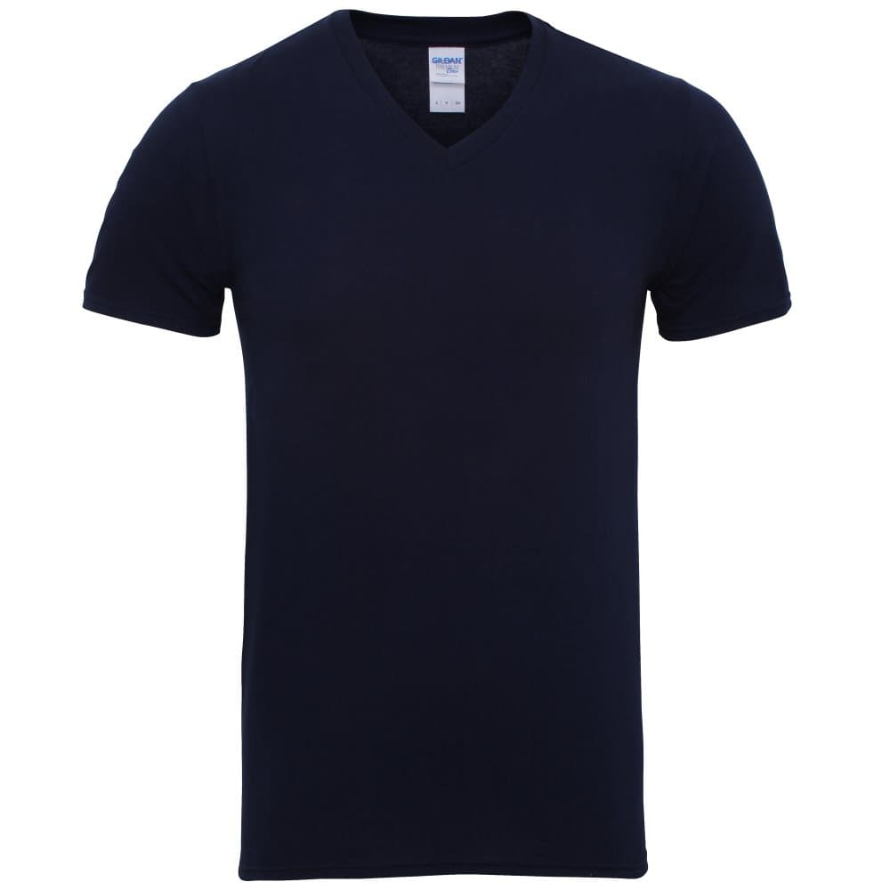 Gildan T-shirt med kort ärm och V-ringad hals i premium bomull för män