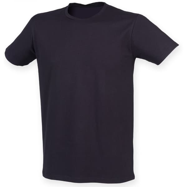 Skinni Fit Män Mens Feel Good Stretch kortärmad T-shirt