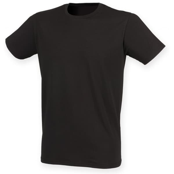 Skinni Fit Män Mens Feel Good Stretch kortärmad T-shirt