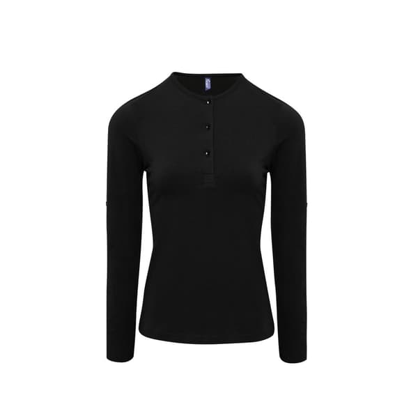 Premier Kvinnor/Damer Long John Roll Sleeve Tee med lång ärm
