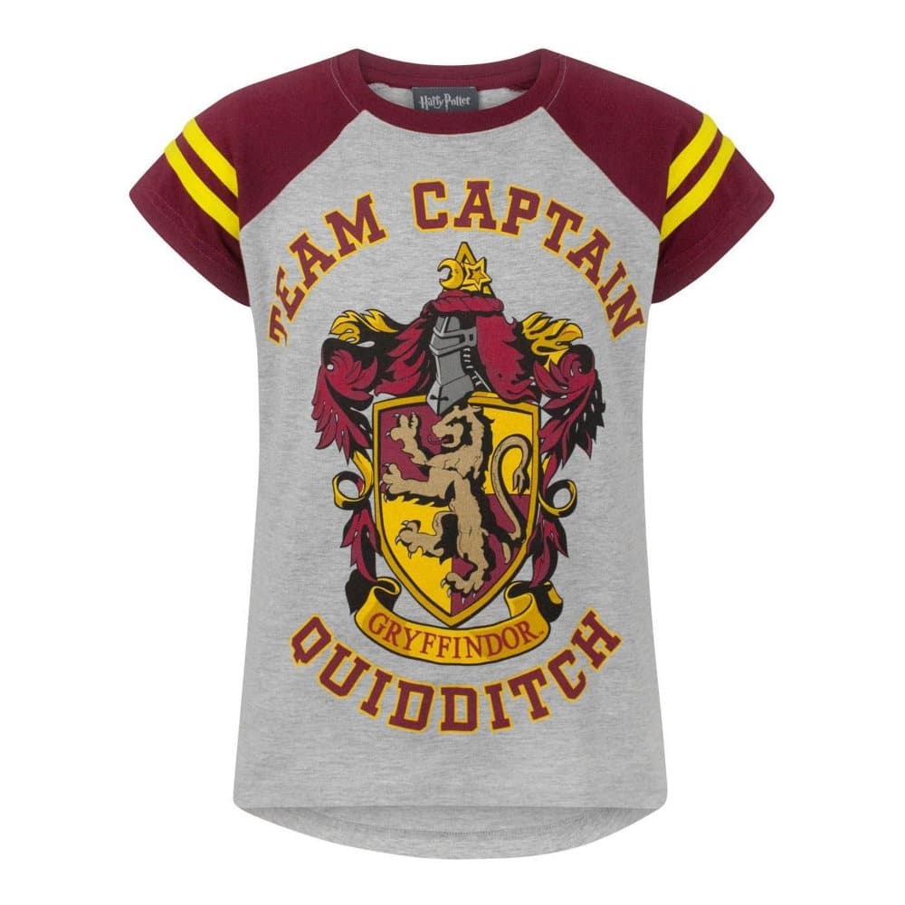 Harry Potter Officiell tjejer Gryffindor Quidditch lagkapten T-Shirt