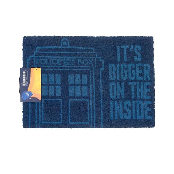Doctor Who Official Bigger On The Inside Door Mat Blue 60 x 40cm