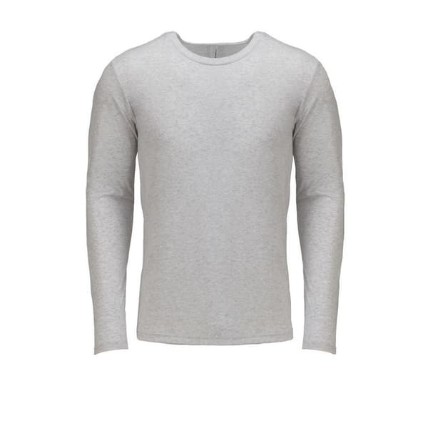 Next Level Adults Unisex Long Sleeve Tri-Blend Crew T-Shirt Heather White XXL