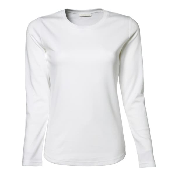 Tee Jays Interlock langærmet T-shirt med lange ærmer til kvinder/damer