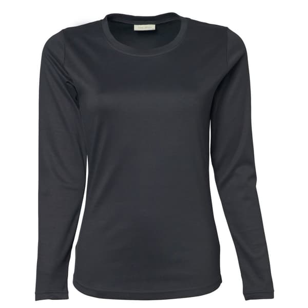 Tee Jays Interlock langærmet T-shirt med lange ærmer til kvinder/damer