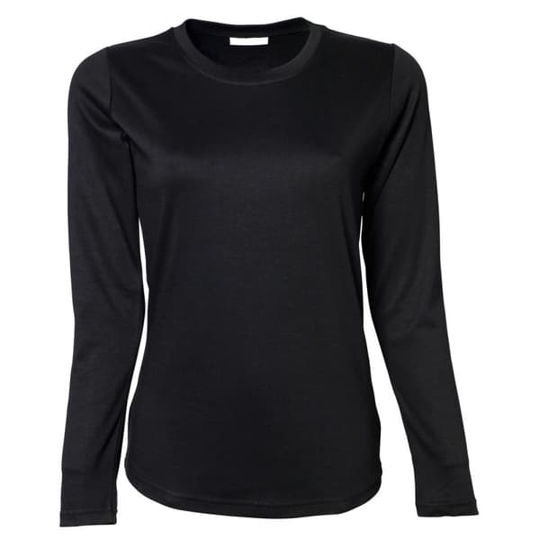 Tee Jays Interlock langærmet T-shirt med lange ærmer til kvinder/damer