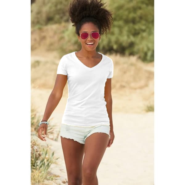 Fruit of the Loom Womens/Ladies Valueweight V Neck Lady Fit T-Shirt