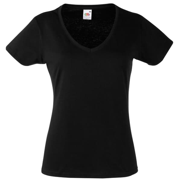 Fruit of the Loom Dam/Tjej Valueweight T-shirt med V-ringning och kvinnlig passform