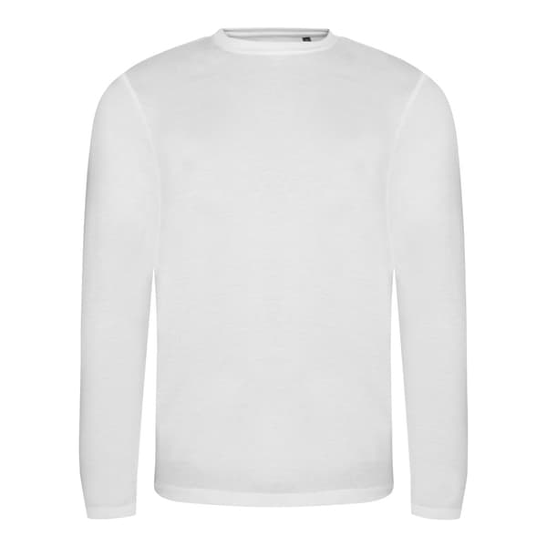 AWDis Långärmad triblend-T-shirt för män Solid White XL
