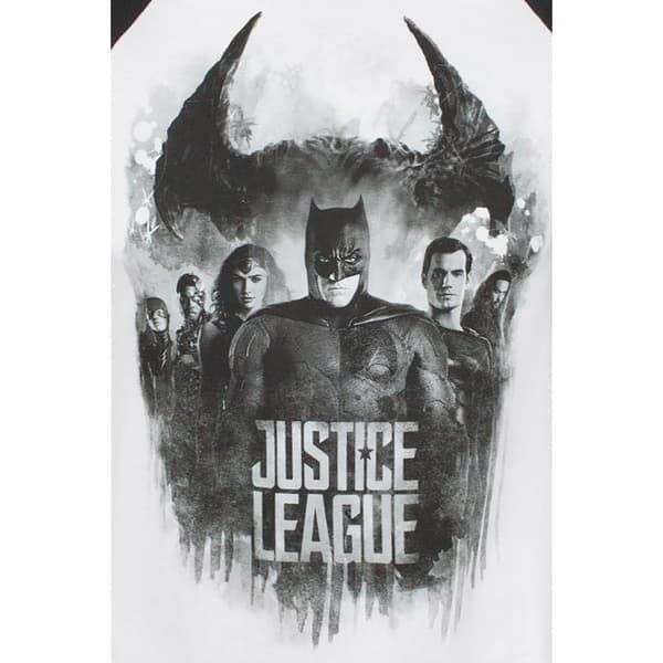 Justice League Raglan-T-shirt med karaktärslinje för män