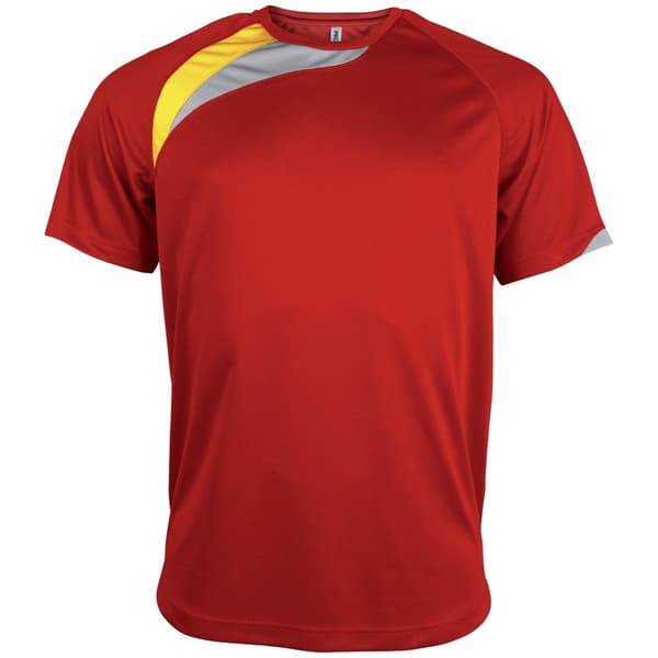 Kariban Proact Mens Short Sleeve Crew Neck Sports T-Shirt