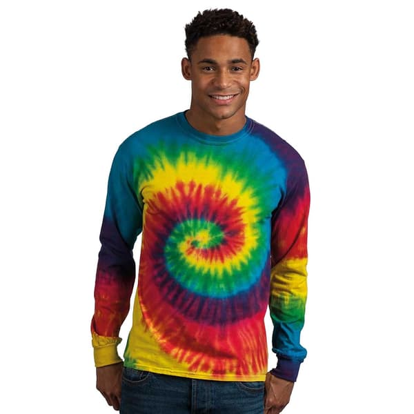 Colortone Unisex langærmet Tie-Dye T-shirt med lange ærmer til voksne