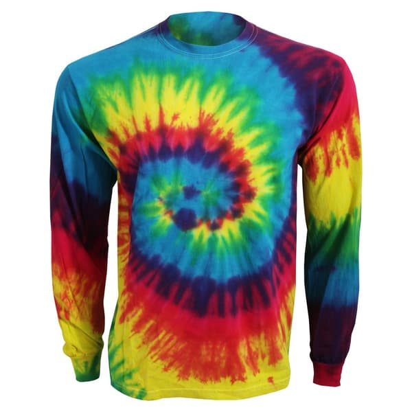 Colortone Unisex langærmet Tie-Dye T-shirt med lange ærmer til voksne