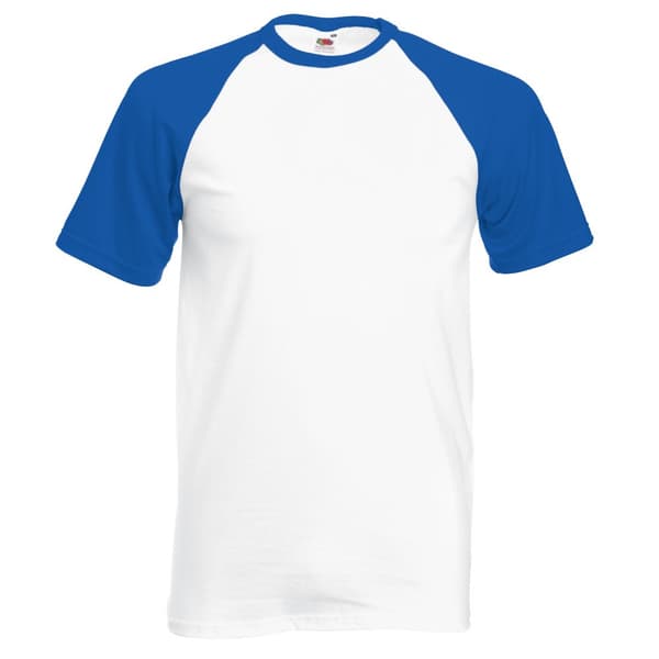 Fruit of the Loom Kortärmad baseball T-shirt för män