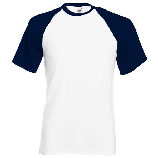 Fruit of the Loom Kortärmad baseball T-shirt för män