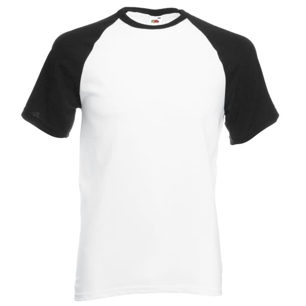 Fruit of the Loom Kortärmad baseball T-shirt för män
