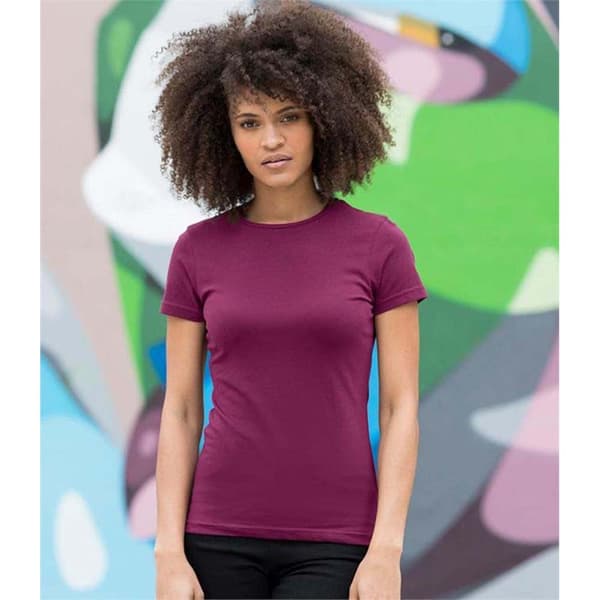 Skinni Fit Dame/kvinde Feel Good Stretch kortærmet T-shirt med korte ærmer