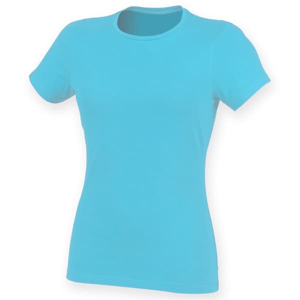 Skinni Fit Dame/kvinde Feel Good Stretch kortærmet T-shirt med korte ærmer