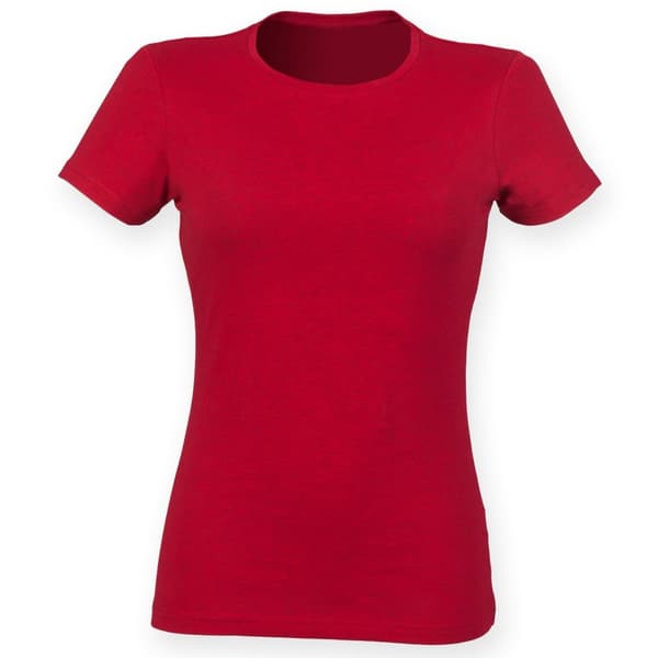 Skinni Fit Dame/kvinde Feel Good Stretch kortærmet T-shirt med korte ærmer